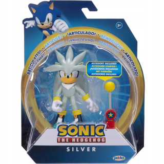 SONIC THE HEDGEHOG JAKKS ORIGINÁL POHYBLIVÁ POSTAVIČKA STRIEBORNÁ + KONTROLNÝ BOD